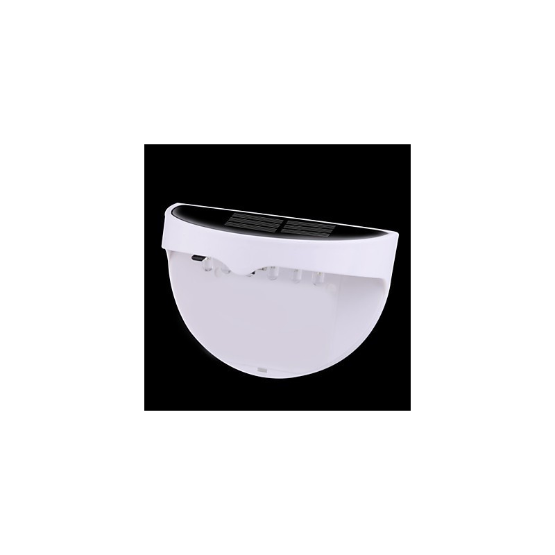 Solarbetriebene, wasserdichte IP55-Lampe, Weiß + Schwarz