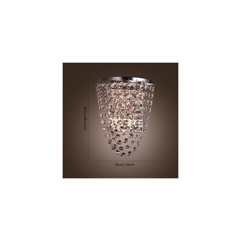 Kristall-Wandfluter Modern Metal