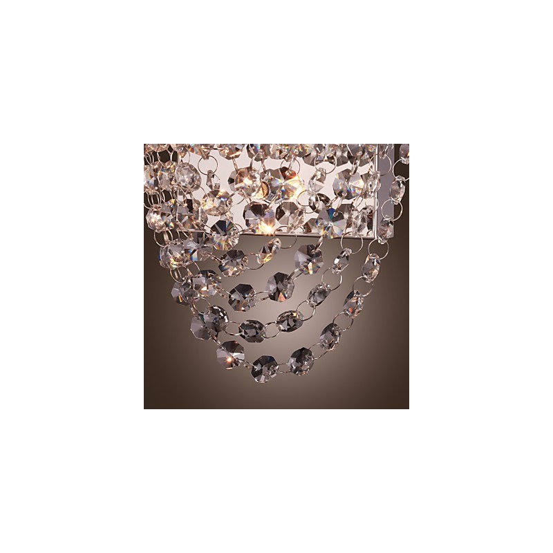 Kristall-Wandfluter Modern Metal