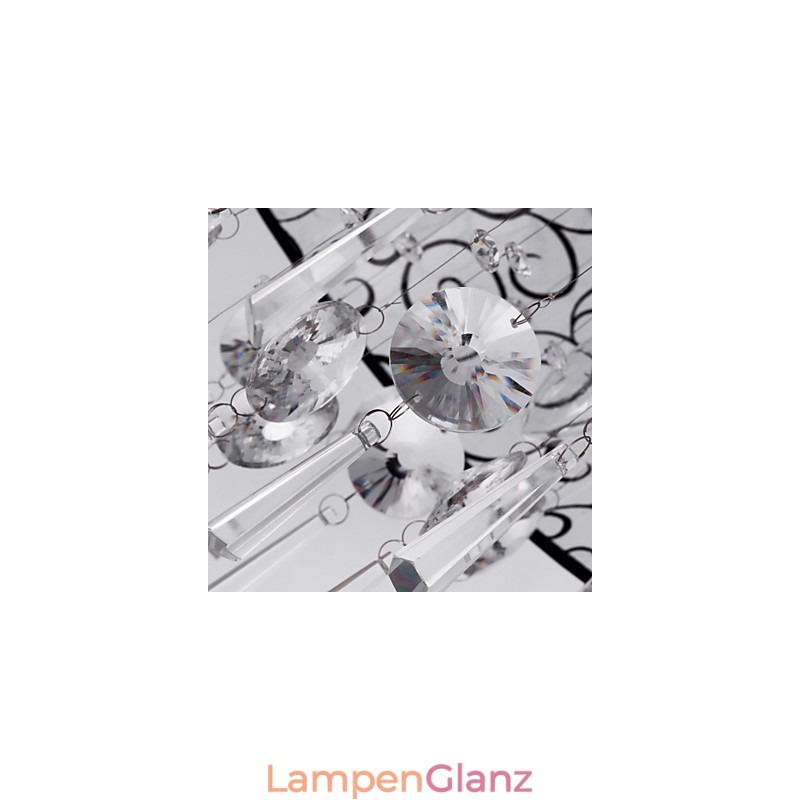 Moderne zeitgenössische Trommel Kristall galvanisierte Metall Unterputz