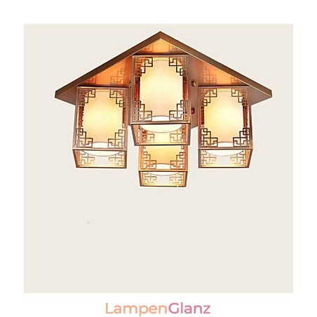 Eine Deckenleuchte im chinesischen Stil aus Eisen, die eine Atmosphäre schafft