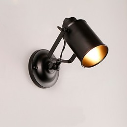 Vintage Schwarz Metall Loft Wand Leuchte Wohnzimmer Esszimmer Flur Cafe Bars Bar Wand Lampe