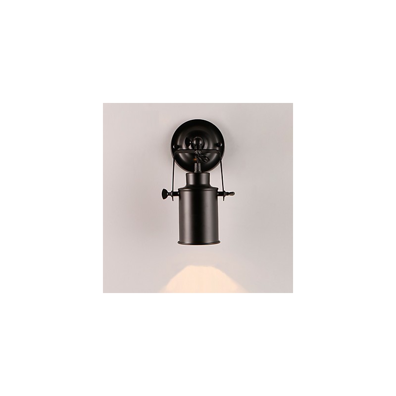 Vintage Schwarz Metall Loft Wand Leuchte Wohnzimmer Esszimmer Flur Cafe Bars Bar Wand Lampe