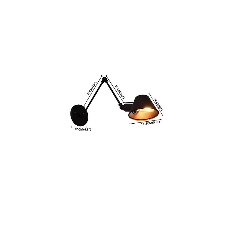 Wandleuchte Wandleuchten Wand Eisen Wandlampe dumm schwarz Lichtschwert Lampe an der Wand