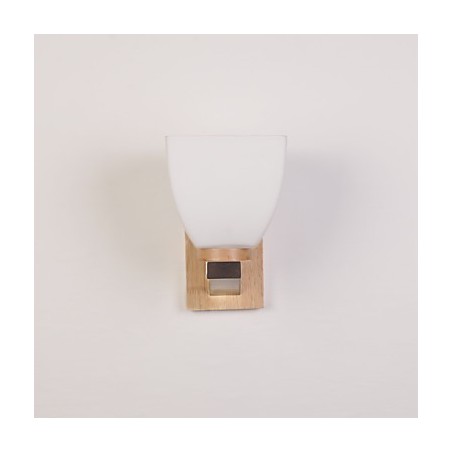 Einfache Wandlampe, Nachttischlampe mit Glasschirm und Massivholz für Schlafzimmer, Kommode, Wohnzimmer, Babyzimmer, Studentenwohnheim, Couchtisch, Bücherregal Einfache Wandlampe, Nachttischlampe mit Glasschirm und Massivholz für Schlafzimmer, Kommode, Wohnzimmer, Babyzimmer, Studentenwohnheim, Couchtisch, Bücherregal