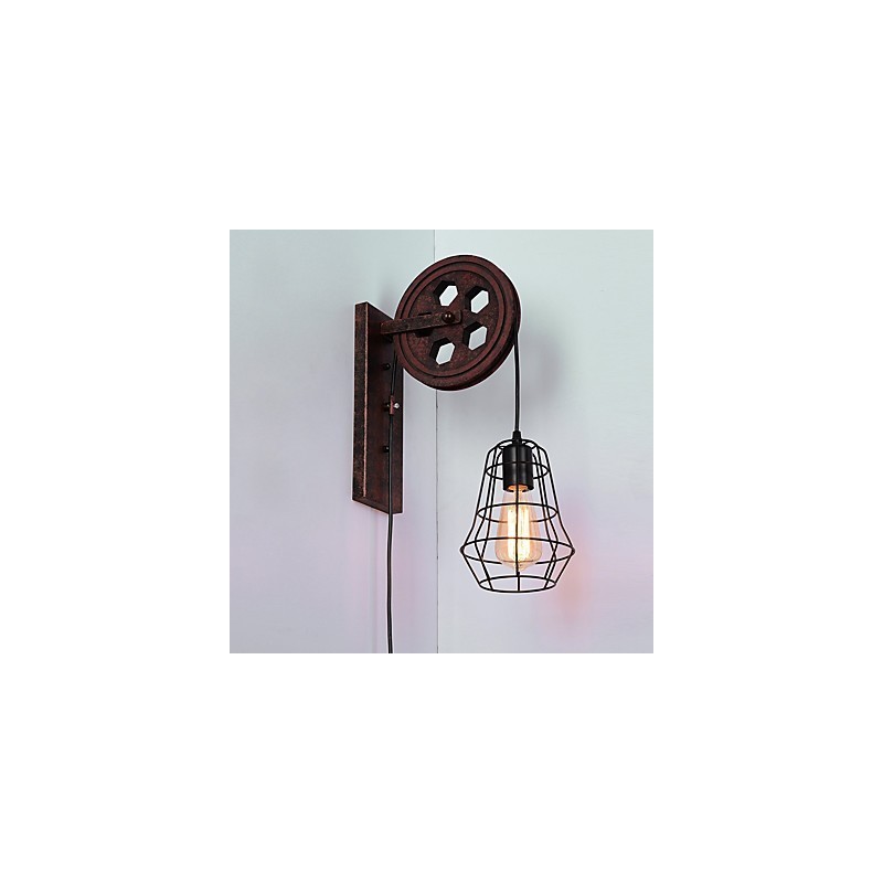 Industrielle Retro Eisen Wandleuchte Kreative Persönlichkeit Lift Pully Wandleuchte