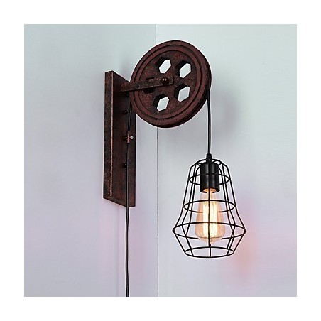 Industrielle Retro Eisen Wandleuchte Kreative Persönlichkeit Lift Pully Wandleuchte Industrielle Retro Eisen Wandleuchte Kreative Persönlichkeit Lift Pully Wandleuchte