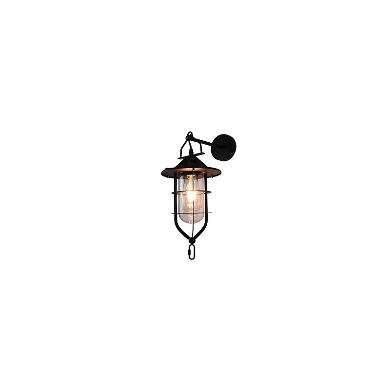 Licht lackiertem Stahl Wandleuchte dumm schwarz amerikanischen Kaffee Dekoration Retro Wandleuchte Lichtschwert Lampe an der Wand