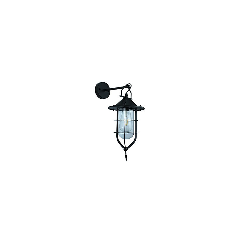 Licht lackiertem Stahl Wandleuchte dumm schwarz amerikanischen Kaffee Dekoration Retro Wandleuchte Lichtschwert Lampe an der Wand