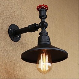 Rustikale Lodge Malerei Funktion für Ambient Light Wandleuchten Wandleuchte Schwarz
