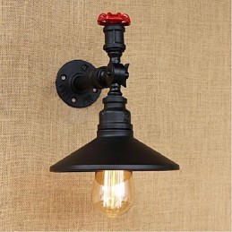 Rustikale Lodge Malerei Funktion für Ambient Light Wandleuchten Wandleuchte Schwarz
