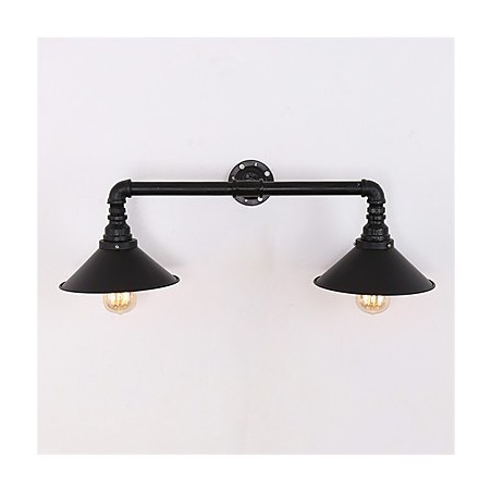 2 Köpfe Retro Industrielle Rohrwandleuchten Einfache Loft Black Metal Esszimmer Küche Bar Cafe Dekoration Beleuchtung 2 Köpfe Retro Industrielle Rohrwandleuchten Einfache Loft Black Metal Esszimmer Küche Bar Cafe Dekoration Beleuchtung