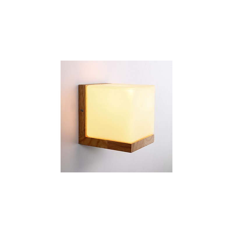 Holz Wandleuchten Glasschirm 110V oder 220V Country Neuheit