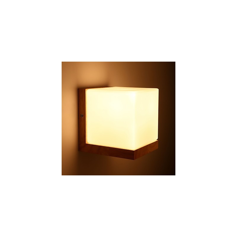 Holz Wandleuchten Glasschirm 110V oder 220V Country Neuheit