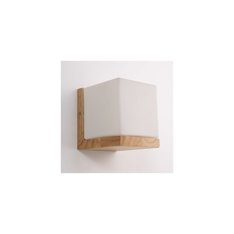 Holz Wandleuchten Glasschirm 110V oder 220V Country Neuheit