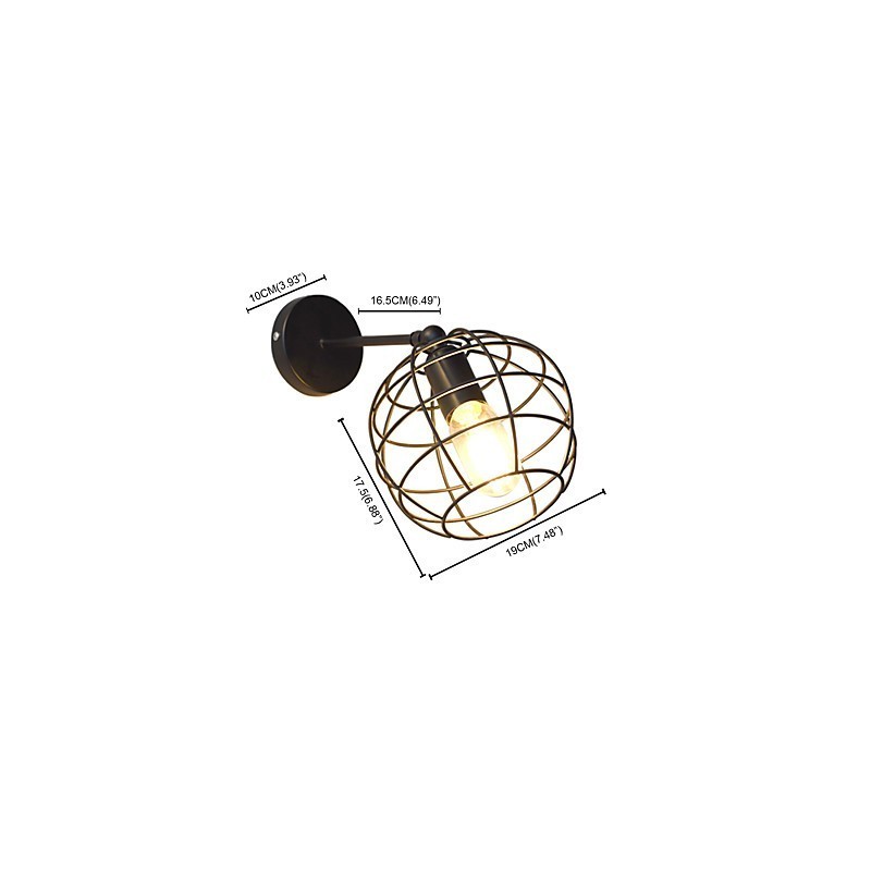 Ziegel Hohl Runde Eisen Wand Lampe Dumm Schwarz Amerikanischen Dekoration Lichtschwert Lampe Auf Wand
