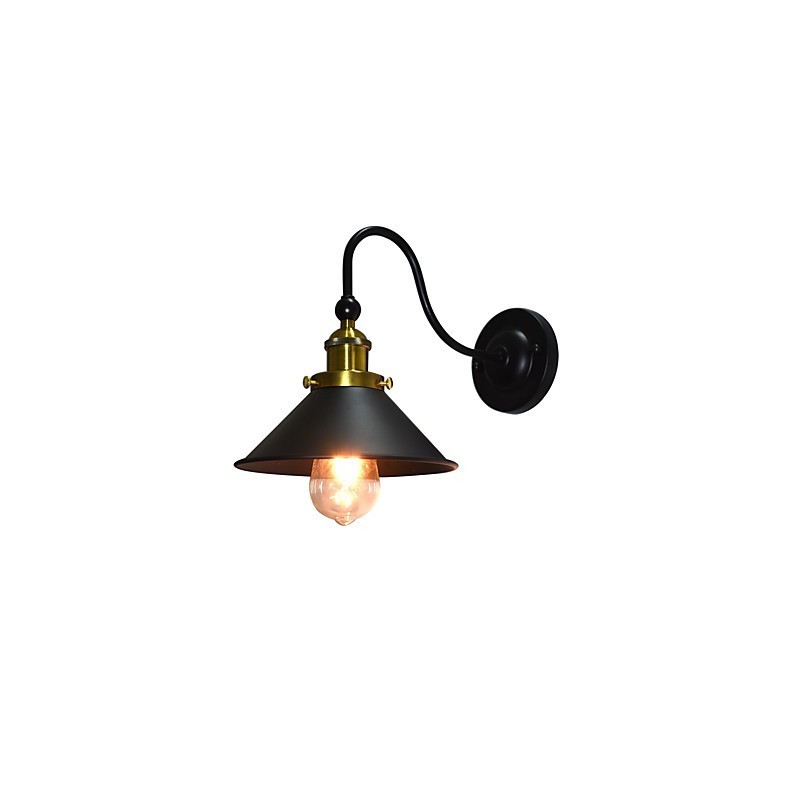 Wandleuchte Wandleuchten Wand Eisen Wandlampe dumm schwarz Lichtschwert Lampe an der Wand