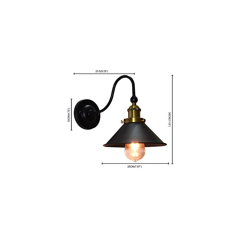 Wandleuchte Wandleuchten Wand Eisen Wandlampe dumm schwarz Lichtschwert Lampe an der Wand