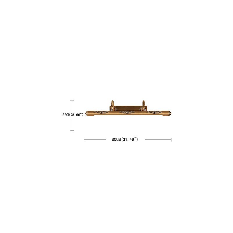 Spiegellampe 80CM 1Traditionelle Vintage Antik Messing Funktion für
