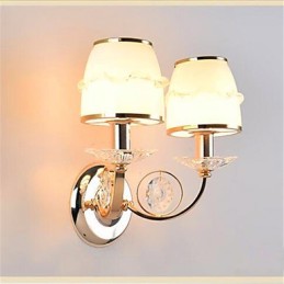 Moderne zeitgenössische galvanisierte Funktion für Kristall Swing Arm Augenschutz Umgebungslicht Wandleuchten Wand