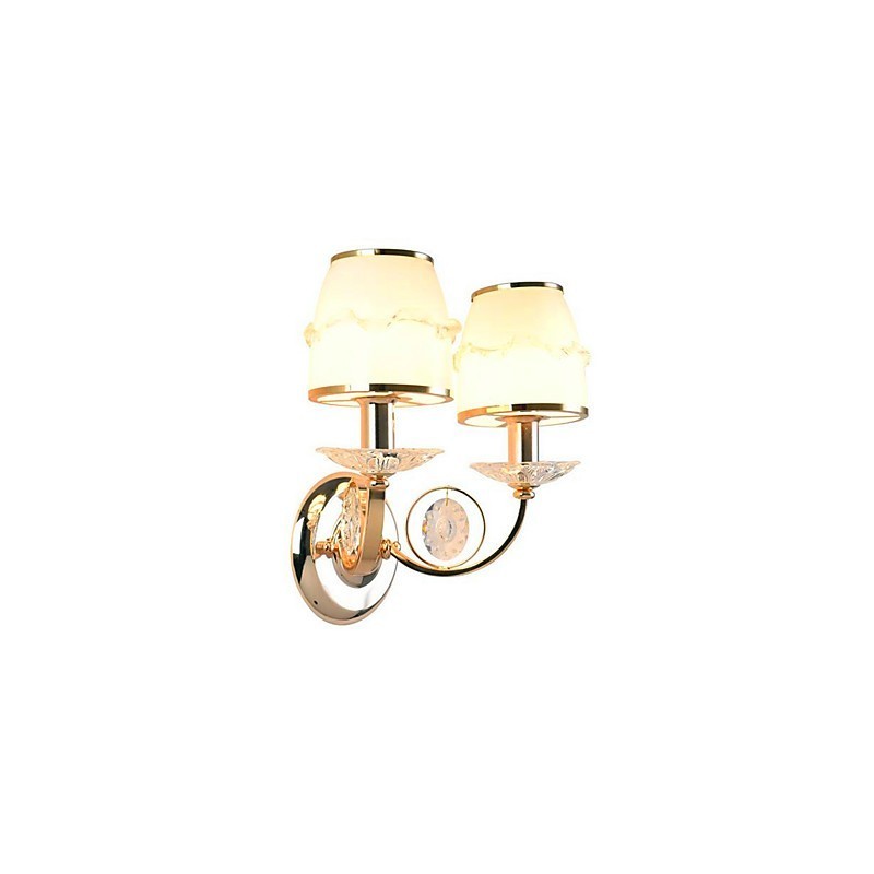 Moderne zeitgenössische galvanisierte Funktion für Kristall Swing Arm Augenschutz Umgebungslicht Wandleuchten Wand