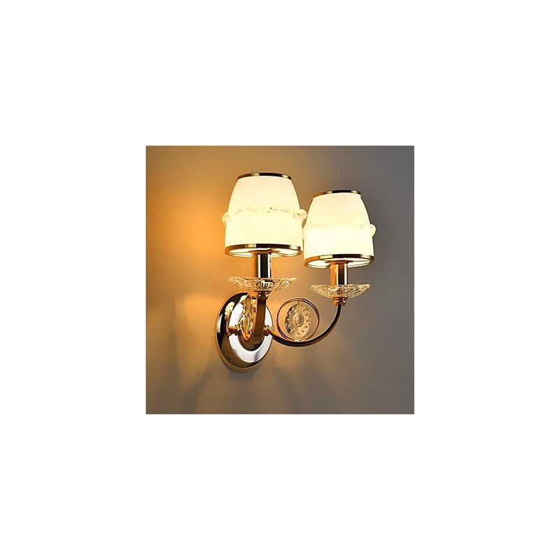 Moderne zeitgenössische galvanisierte Funktion für Kristall Swing Arm Augenschutz Umgebungslicht Wandleuchten Wand