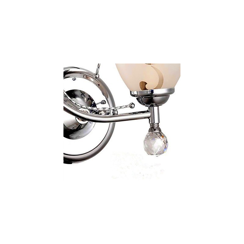 Moderne, zeitgenössische galvanisierte Funktion für Wandleuchten im Kristall-Mini-Stil mit Umgebungslicht