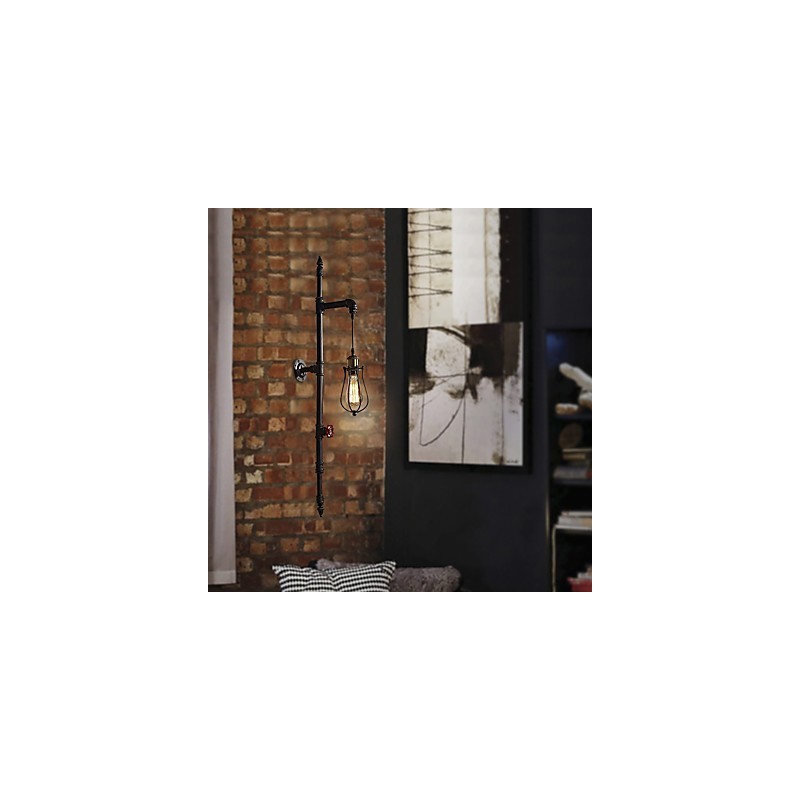 Retro Industrielle Rohrwandleuchten Einfache Loft Schwarz Vogelkäfig Metall Wohnzimmer Esszimmer Küche Bar Café Dekoration Beleuchtung