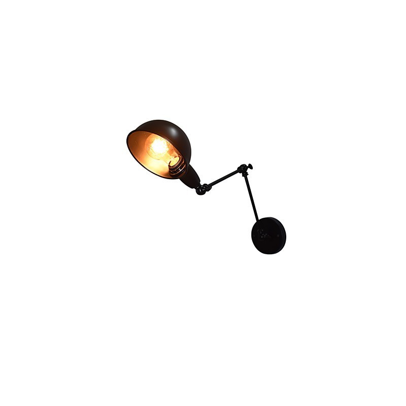 Eisen-Wandlampe, faltbar, schwarz, einfache Retro-Wandlampe, Einzelkopf, dekorative Wandlampe im europäischen Stil
