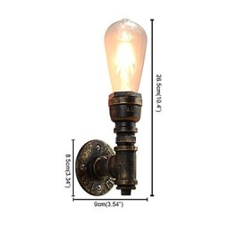 Wandleuchte Wandleuchten Wand Eisen Wandlampe dumm schwarz Lichtschwert Lampe an der Wand
