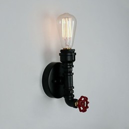 Rustikale Lodge, modernes, zeitgenössisches Landhaus-Retro-Malerei-Feature für Uplight-Wandleuchten im Mini-Stil