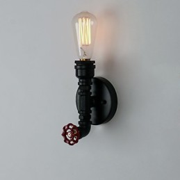 Rustikale Lodge, modernes, zeitgenössisches Landhaus-Retro-Malerei-Feature für Uplight-Wandleuchten im Mini-Stil