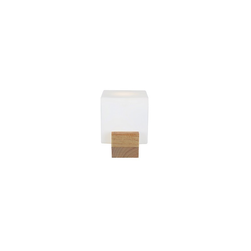 Einfache Wandlampe, Nachttischlampe mit Glasschirm und Massivholz für Schlafzimmer, Kommode, Wohnzimmer, Babyzimmer, Studentenwohnheim, Couchtisch, Bücherregal