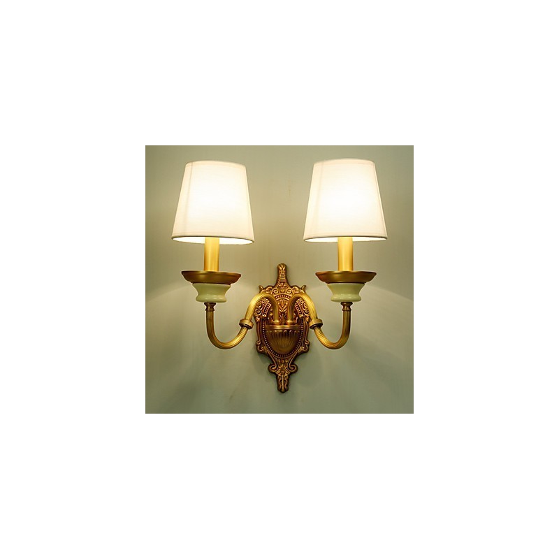 Einfaches Landhaus, traditionelles klassisches Messing-Feature für Wandleuchten im Mini-Stil, Uplight-Wandleuchter