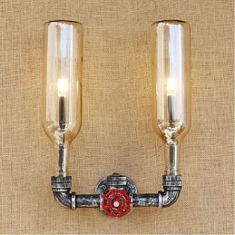 Retro Industrielle Windschalter Wasserflasche Wandlampe Wandleuchte Bernstein