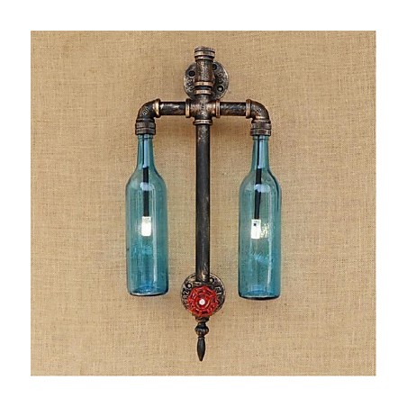 Amerikanischen Themen Restaurant Bar Eisen Mit Schalter Wasser Rohr Wein Flasche Wand Lampe Blau Amerikanischen Themen Restaurant Bar Eisen Mit Schalter Wasser Rohr Wein Flasche Wand Lampe Blau