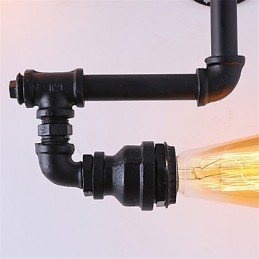 3 Köpfe Vintage Industrielle Rohr Wandleuchten Schwarz Kreative Lichter Restaurant Cafe Bar Dekoration Beleuchtung