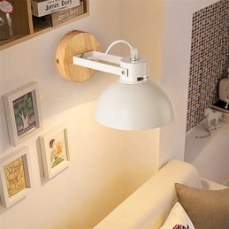 Vintage Holz Art Deco Metall Metall Rustikale Wandleuchte Wohnzimmer Esszimmer Flur Wandlampe Schwarz Weiß Optional