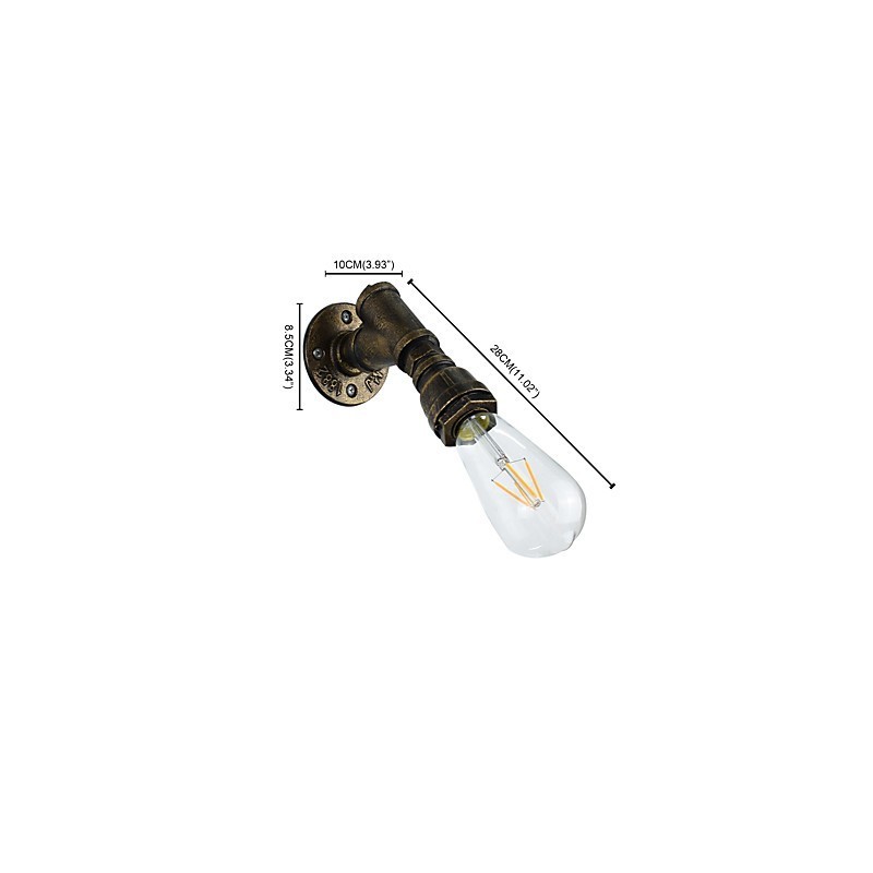 Wandleuchte Wandleuchten Wand Eisen Wandlampe dumm schwarz Lichtschwert Lampe an der Wand