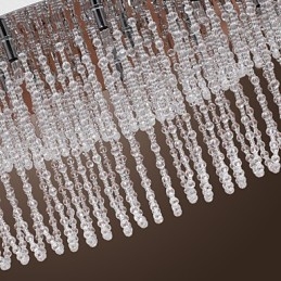 Moderne zeitgenössische Kristall Chrom Metall Unterputz