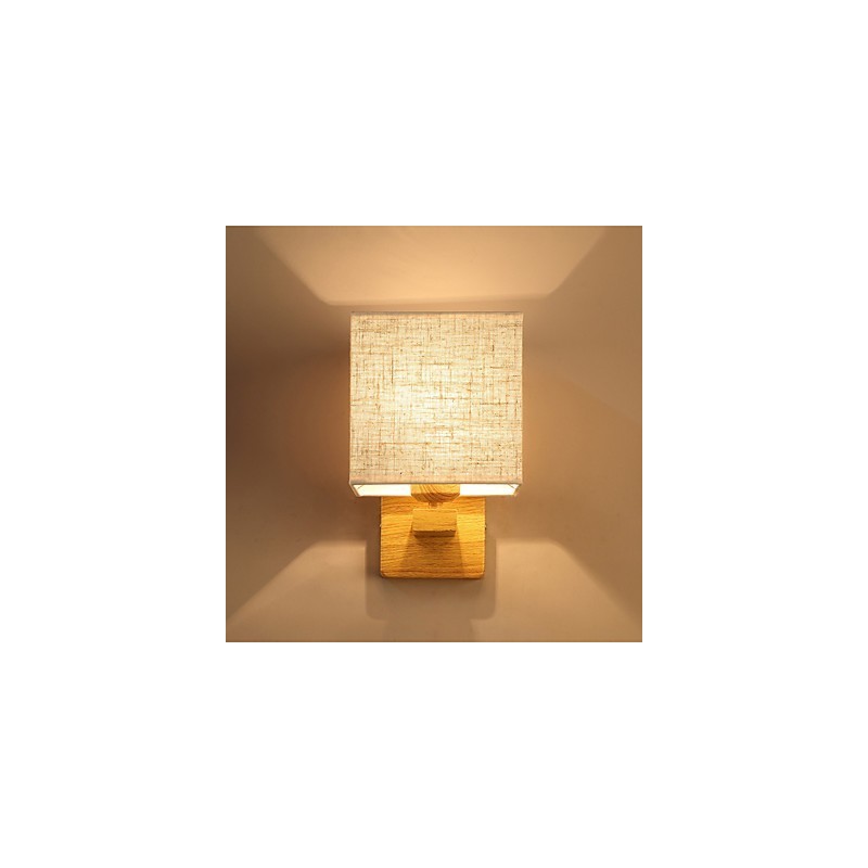 Minimalistische Massivholz Tischlampe Nachttischlampe