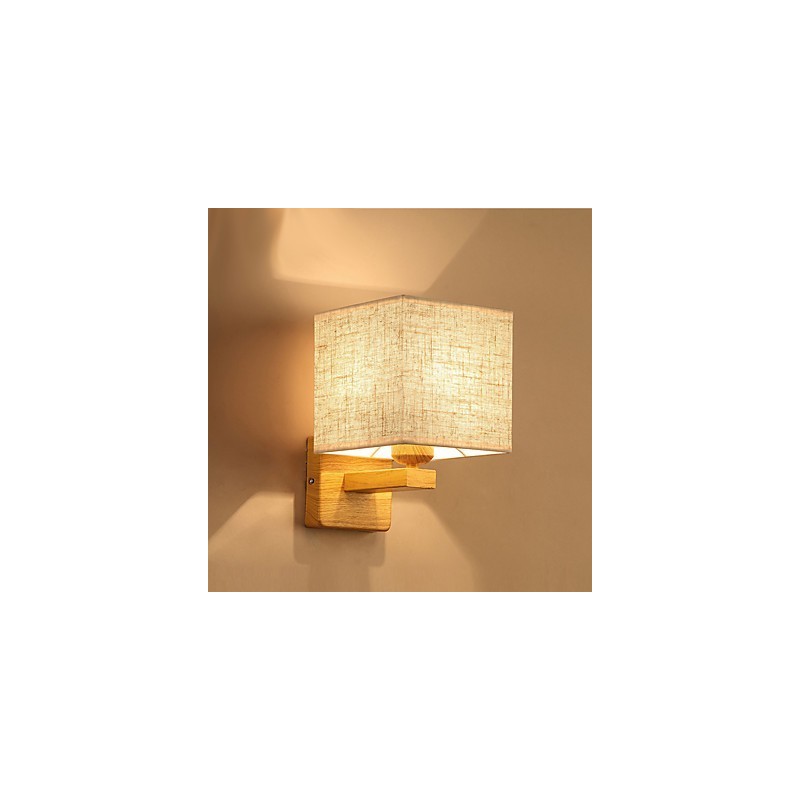 Minimalistische Massivholz Tischlampe Nachttischlampe