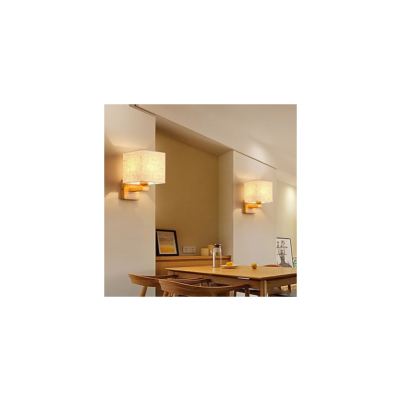 Minimalistische Massivholz Tischlampe Nachttischlampe