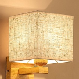 Minimalistische Massivholz Tischlampe Nachttischlampe