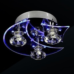 Chandelier Modern Crystal Living 3 Lights