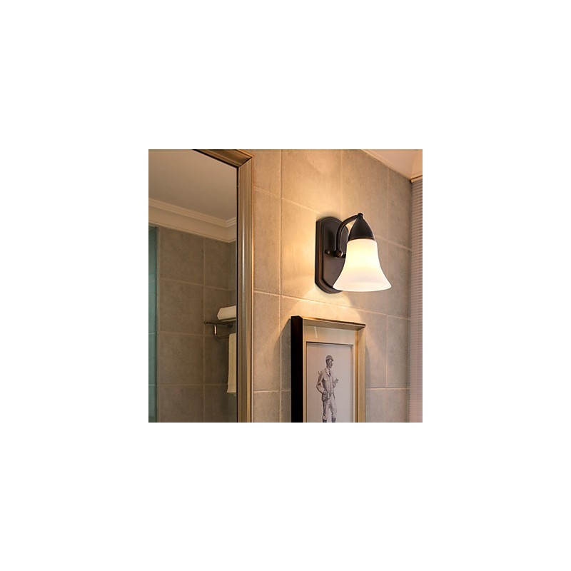 Rustic Lodge Wandleuchter mit schwarzem Oxid-Finish, Funktion zum Schutz der Augen, Umgebungslicht