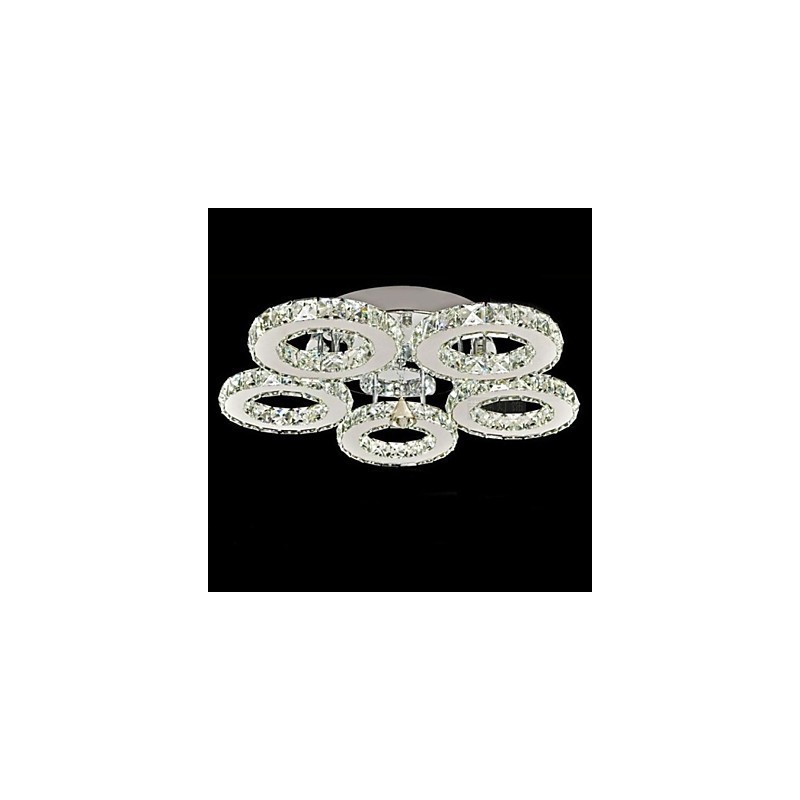 Kristall Unterputz 5 Lichter Moderne Transparent Galvanik Edelstahl