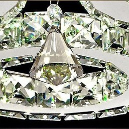 Kristall Unterputz 5 Lichter Moderne Transparent Galvanik Edelstahl