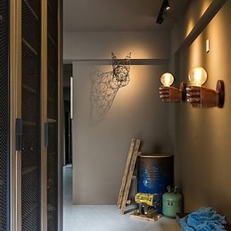 Loft Industrielle Cafe Wandlampe Harz Wandlampe Lodge Antik Vintage Retro Malerei Funktion für Mini Stil Umgebungslicht Wandleuchten Wandleuchte