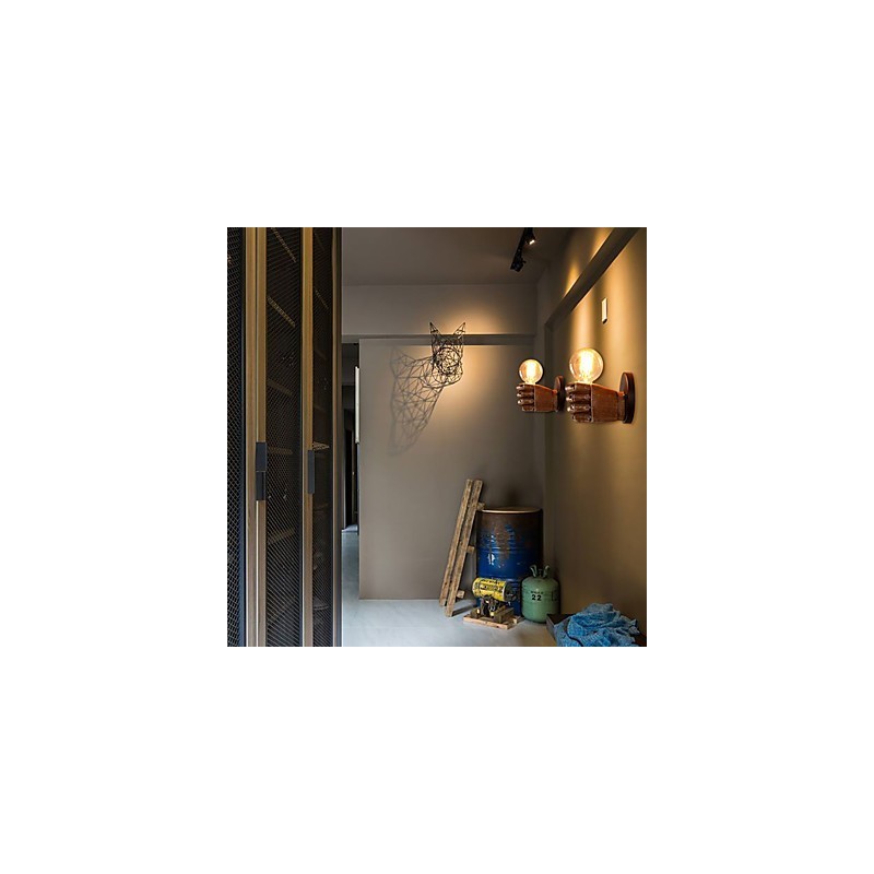 Loft Industrielle Cafe Wandlampe Harz Wandlampe Lodge Antik Vintage Retro Malerei Funktion für Mini Stil Umgebungslicht Wandleuchten Wandleuchte
